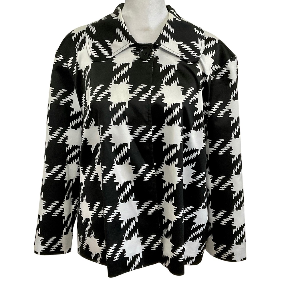 Vintage 90's Sharon Young houndstooth jacket 2220J equestrian fox hunt womens xl